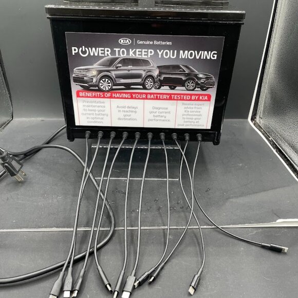 Interstate Batteries KIA Promo Faux Car Battery Electronics Charging Station - Picture 1 of 13